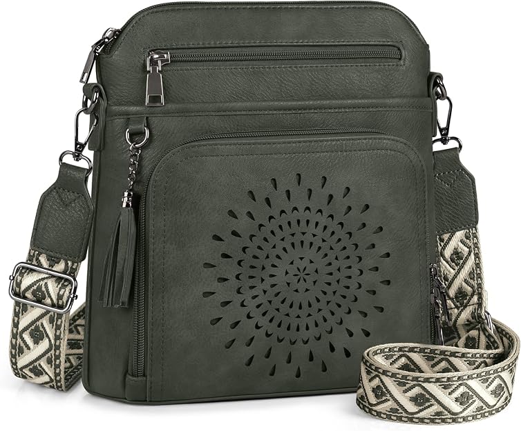 Sac à bandoulière en cuir pour femme – Sac porté croisé tendance