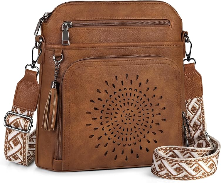 Sac à bandoulière en cuir pour femme – Sac porté croisé tendance
