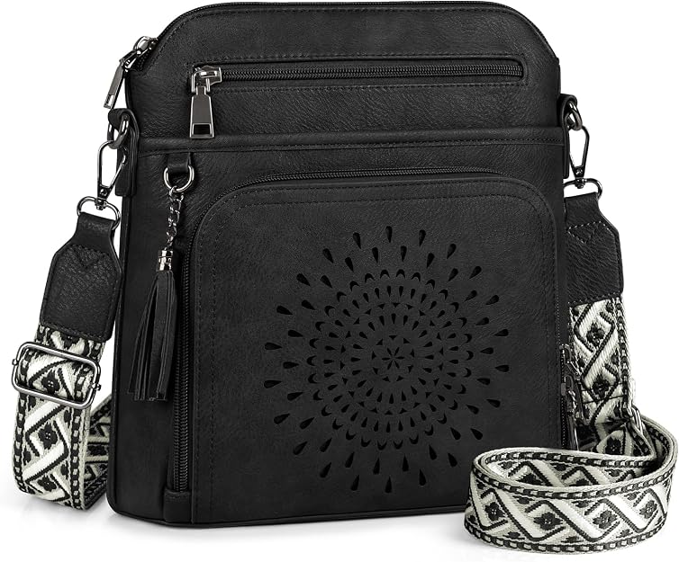 Sac à bandoulière en cuir pour femme – Sac porté croisé tendance